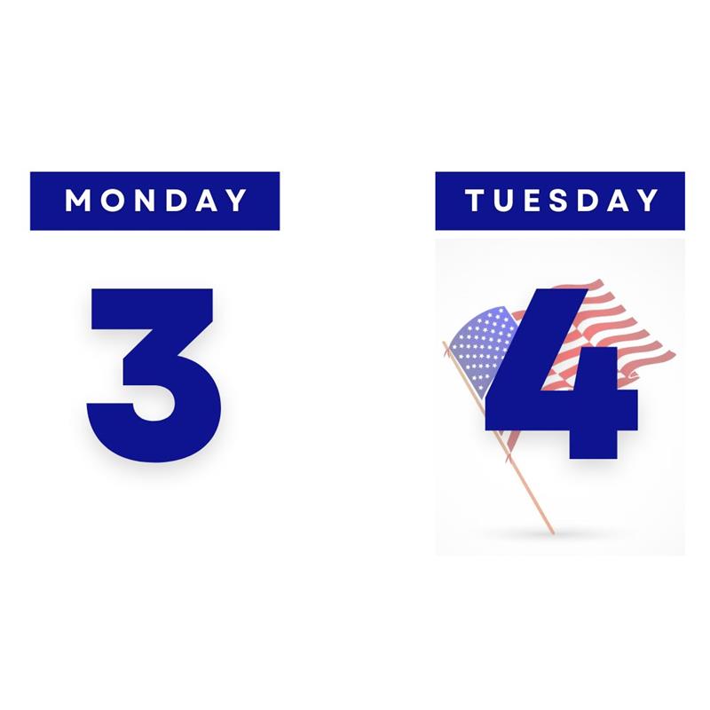 Reminder: All Miami-Dade County Courts will be OPEN on Monday, July 3rd, and CLOSED on Tuesday, July 4th