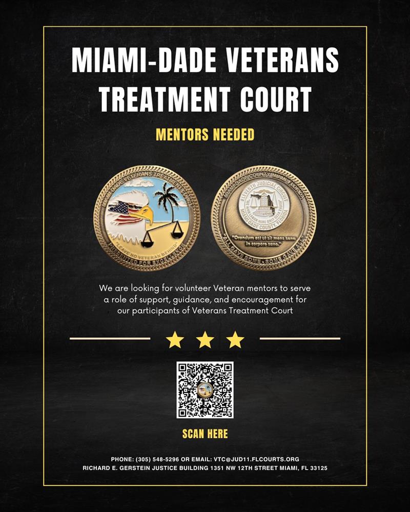 Volunteer Veteran Mentors Needed for Veterans Treatment Court