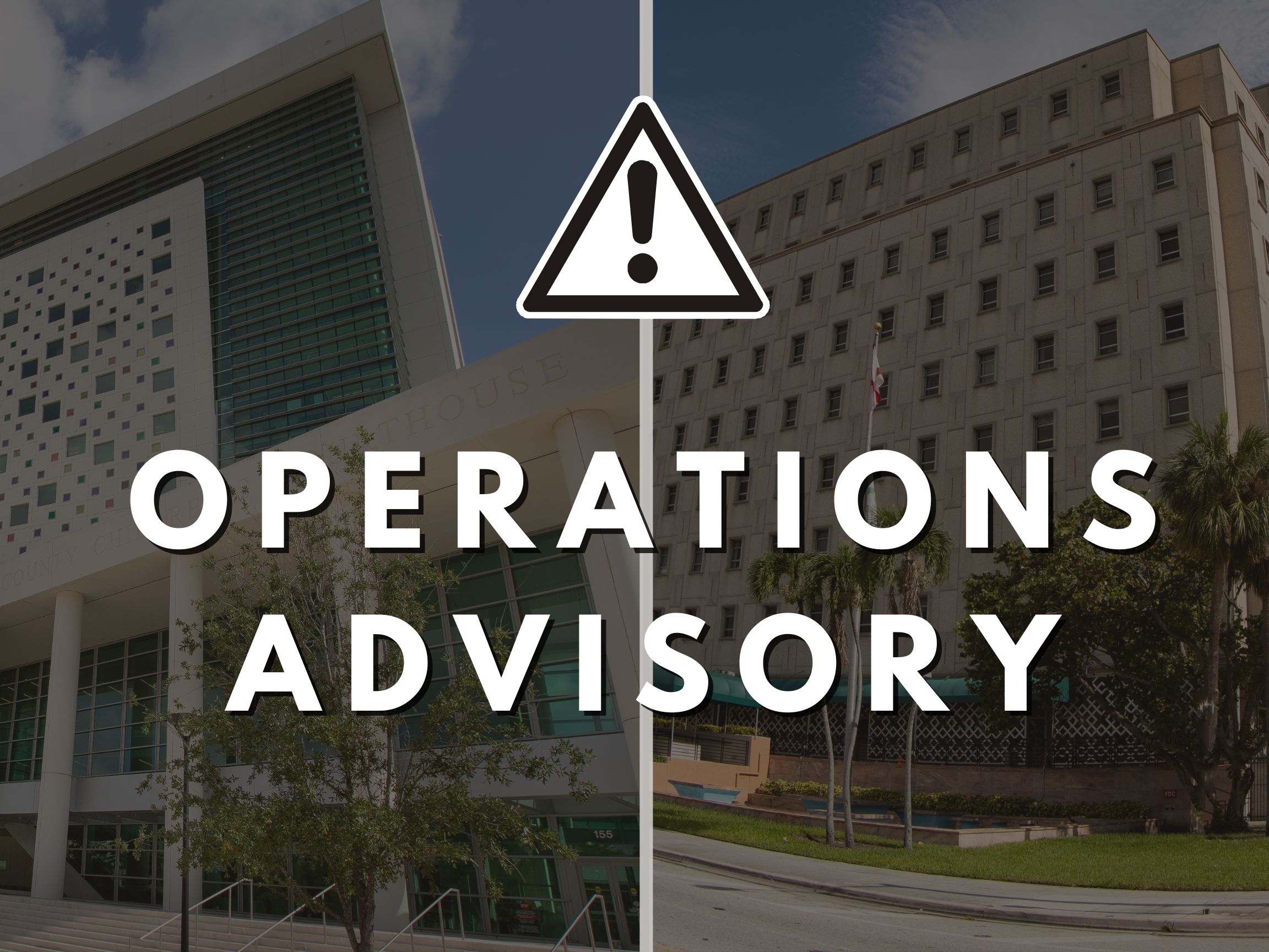 Richard E. Gerstein Bldg. First Appearance Hearings Temporary Relocation August 28th, 2026