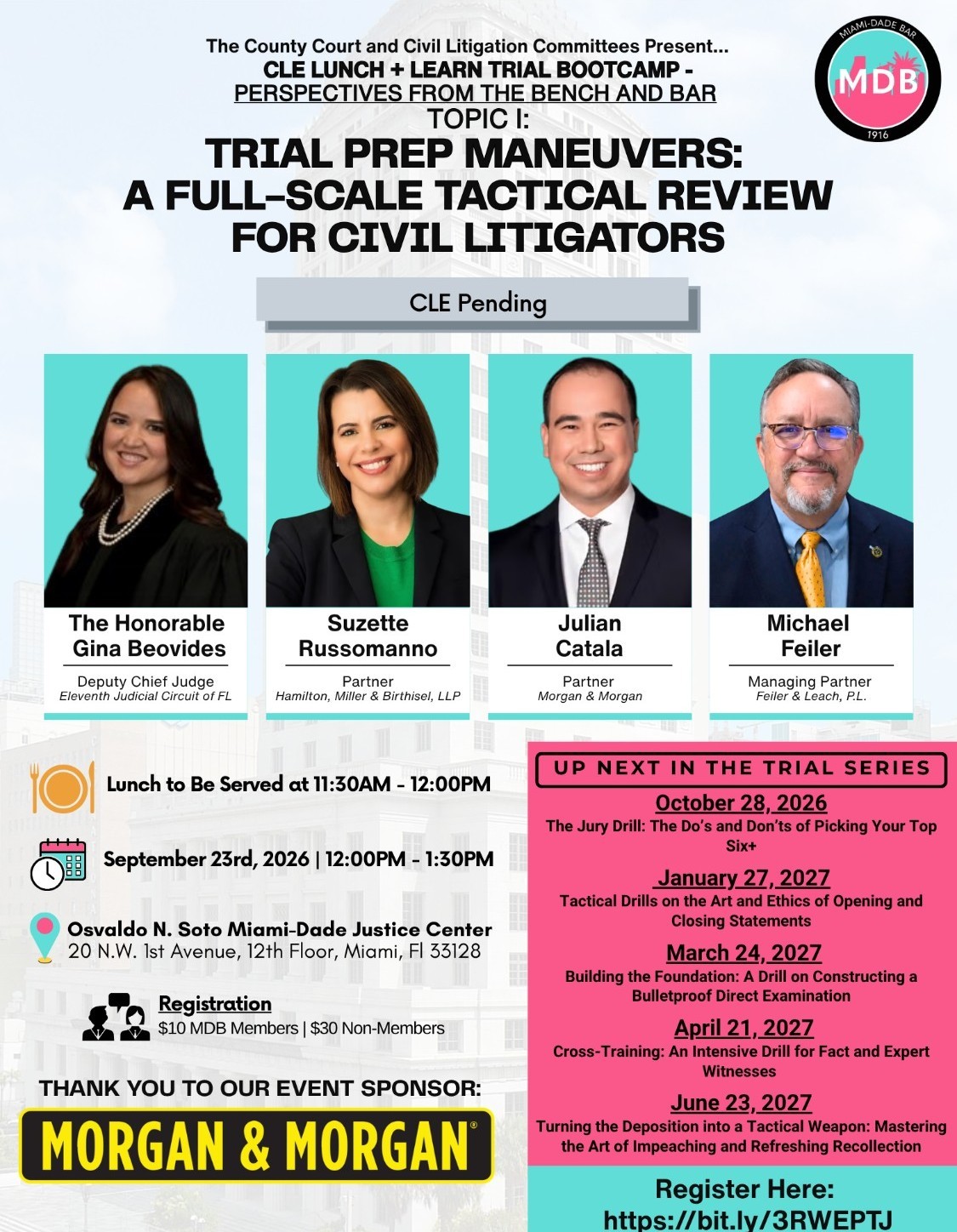 Lunch & Learn: Trial Prep Maneuvers: A Full-Scale Tactical Review for Civil Litigators
