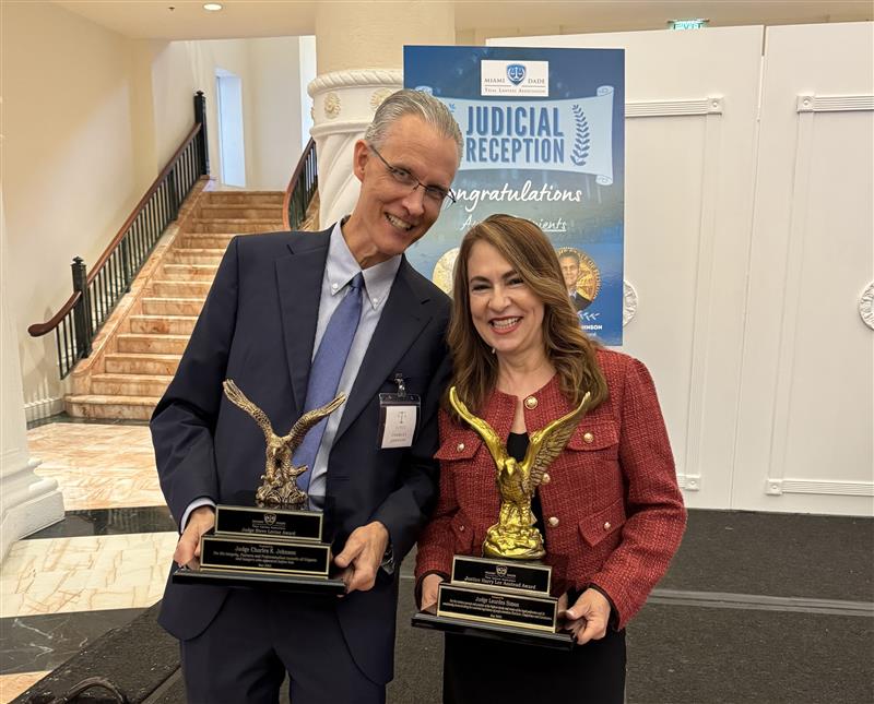 Judges Lourdes Simon and Charles Johnson Honored by the Miami-Dade Trial Lawyers Association