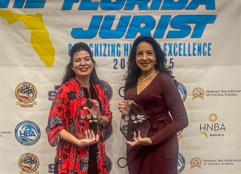 Deputy Chief Judge Ivonne Cuesta and Judge Beatrice Butchko Sanchez Honored as Recipients of the Florida Jurist Award