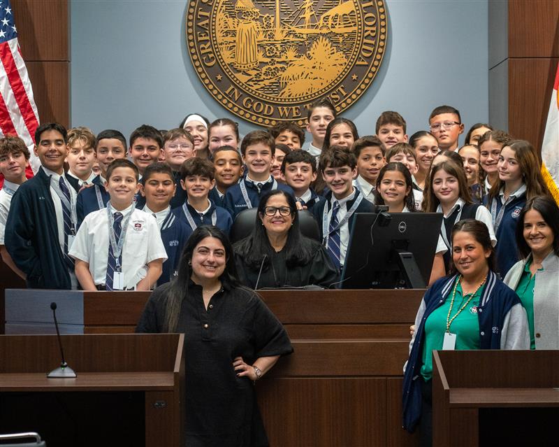 Judge Bertila Soto Welcomes Students From St. Timothy Catholic School