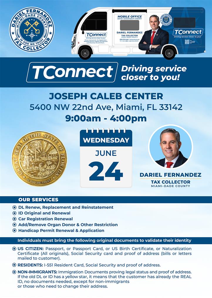 The Miami-Dade Tax Collector's TConnect Mobile Office: Bringing Essential Services Directly to Miami-Dade Communities