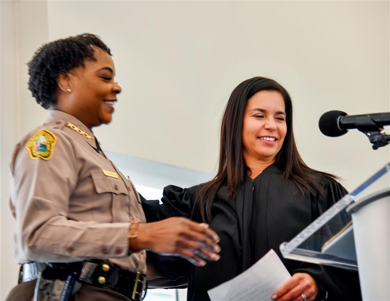 Chief Judge Nushin G. Sayfie swears in Stephanie Daniels as Miami-Dade Police Department’s New Director
