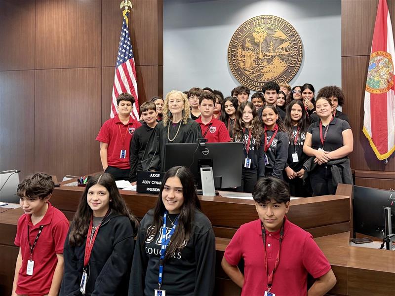 Judge Abby Cynamon Welcomes Students From Cypress K-8 Center