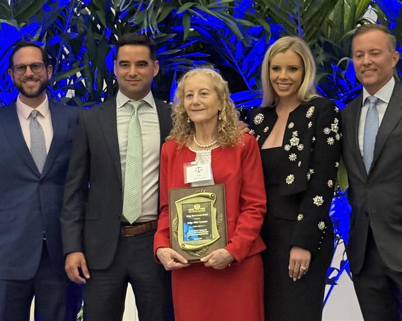 Judges Abby Cynamon and Jason Dimitris Honored by the Miami-Dade Trial Lawyers Association