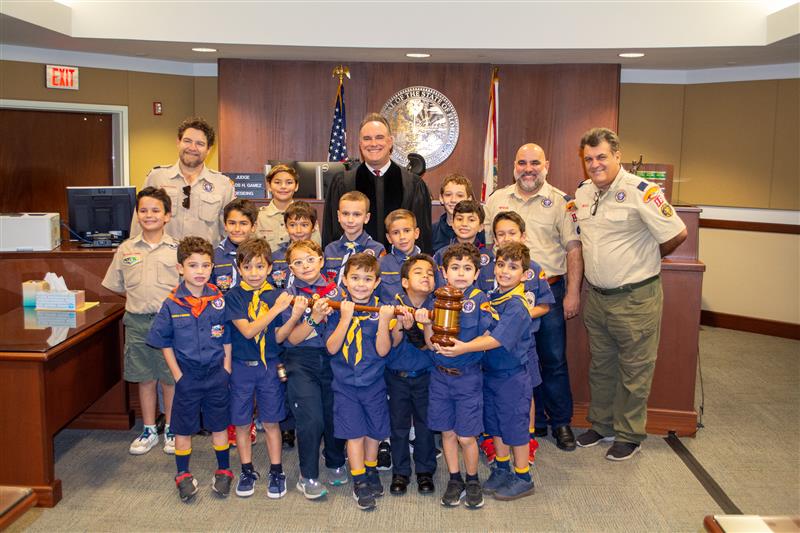 Judge Carlos Gamez Welcomes The Cub Scouts