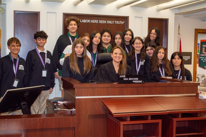 Judge Gina Beovides Welcomes Students From Immaculata La Salle High School