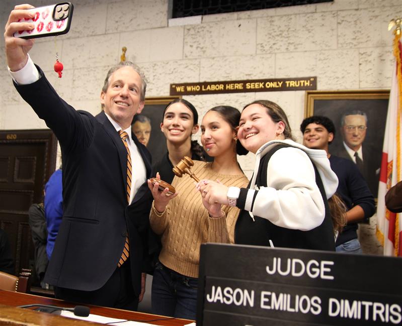 Judge Jason Dimitris Welcomes Students From Jose Marti MAST 6-12 Academy