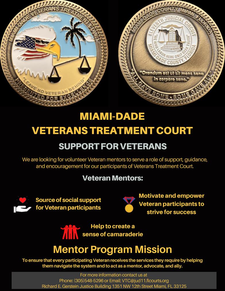 Veteran Mentors Needed for Veterans Treatment Court